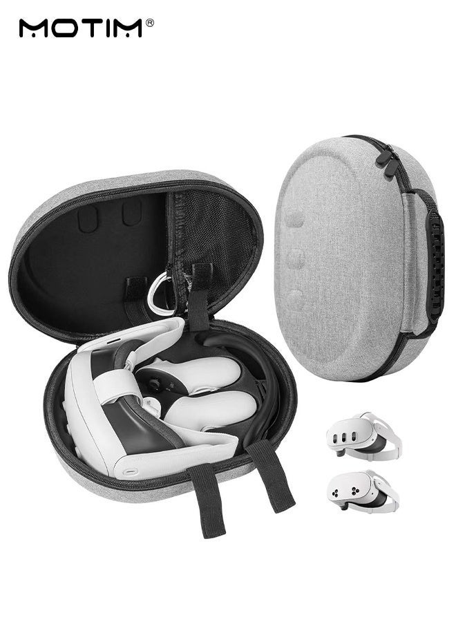 موتيم حقيبة حمل Meta Quest 3s/Ocuius Quest VR3، حقيبة حمل صلبة مقاومة للصدمات للألعاب للسماعات الرأسية وأجهزة التحكم باللمس، مناسبة للسفر والتخزين المنزلي - Image 5